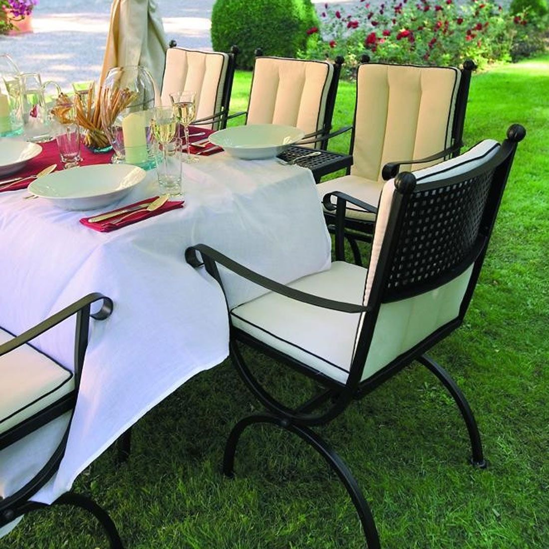MBM Romeo Gartenmöbel-Set L (6 Plätze) Tisch 168/210x100cm