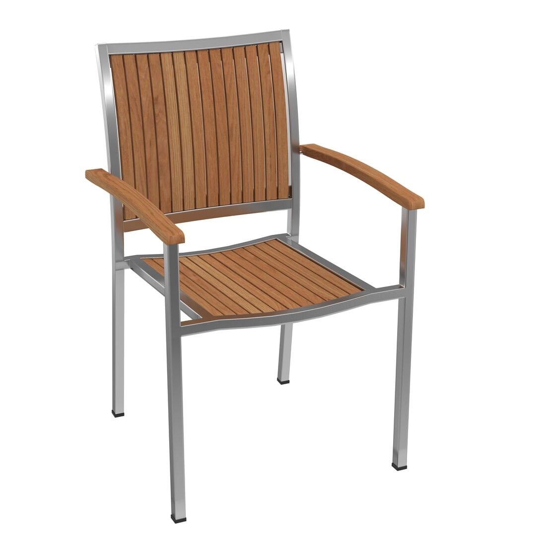 OUTLIV. Pasadena Stapelsessel Edelstahl/Teak
