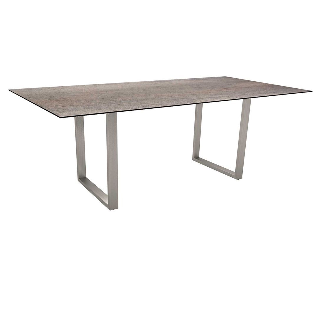 Stern Kufentisch 200x100cm Edelstahl/Silverstar 2.0