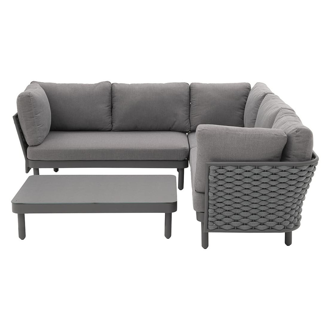 OUTLIV. Leon Ecklounge inkl. Loungetisch Aluminium/Rope/Acryl