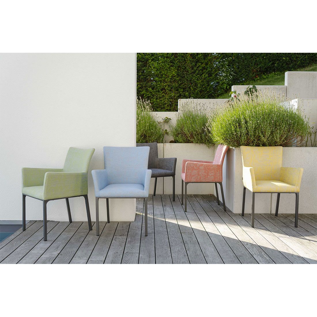 Stern Artus Diningsessel Aluminium/Outdoorstoff