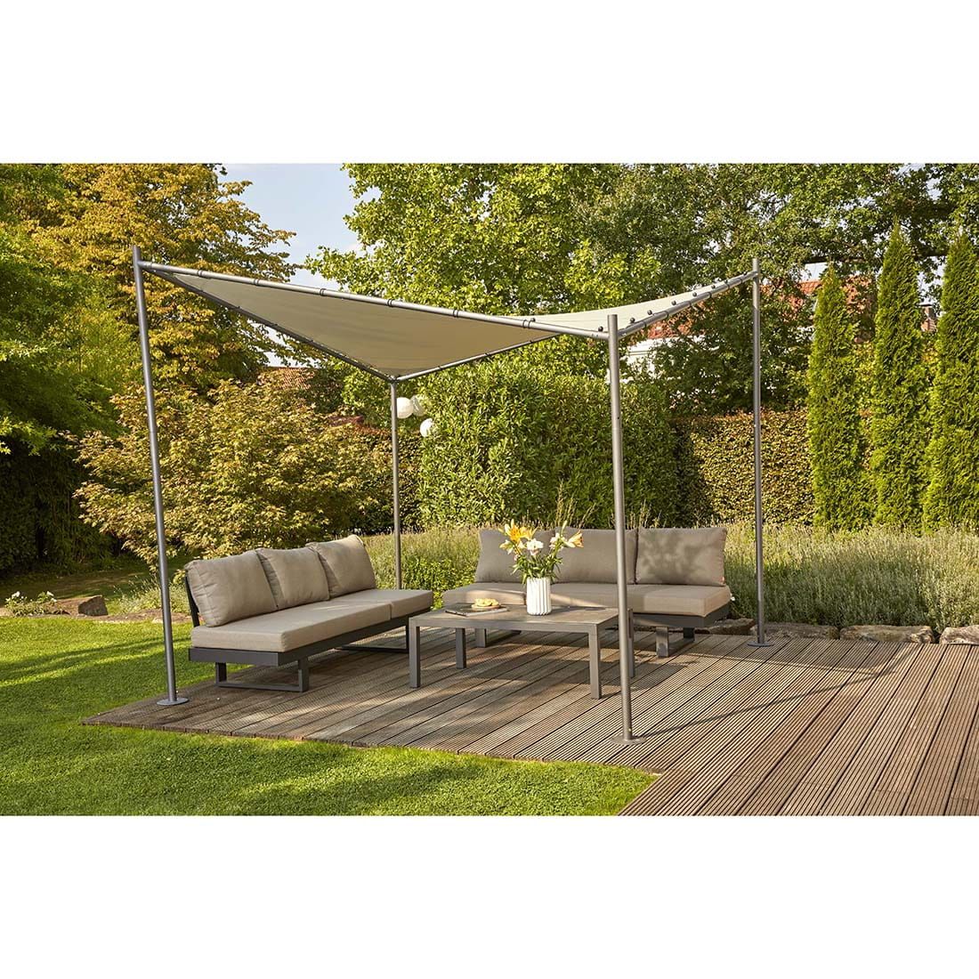 Siena Garden Berlino Gartenpergola 300x300cm Stahl/Polyester