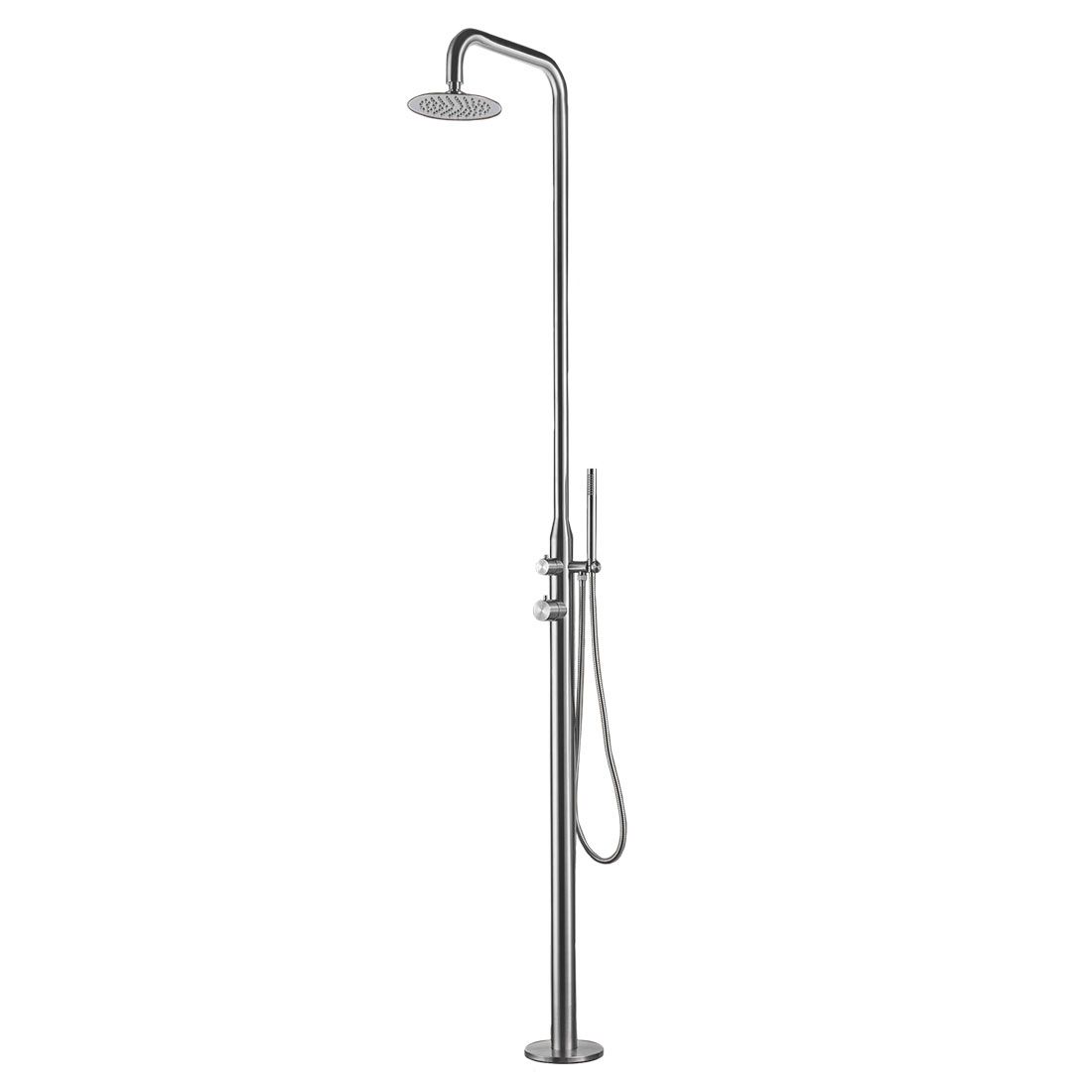 Ideal Juist Gartendusche Warmwasser V2A Edelstahl