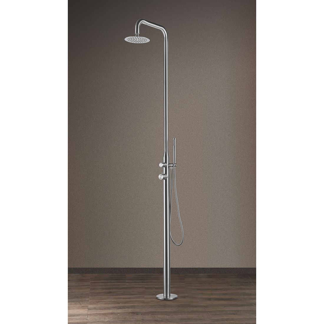 Ideal Juist Gartendusche Warmwasser V2A Edelstahl