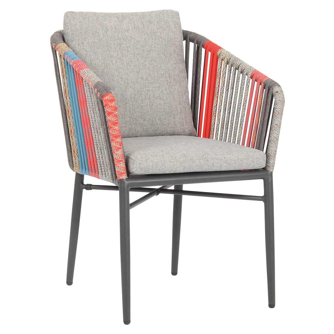 Acamp Manhattan Gartensessel Aluminium mit Sitz- und Rückenkissen