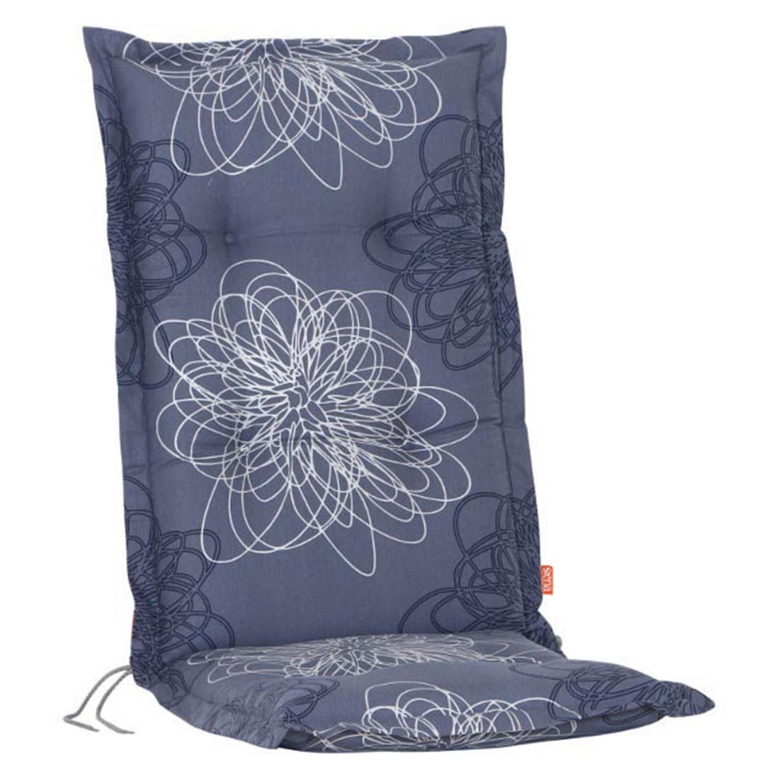 Baumwolle Sesselauflage Blume 120x48x8cm Siena hoch Garden Xora Blau