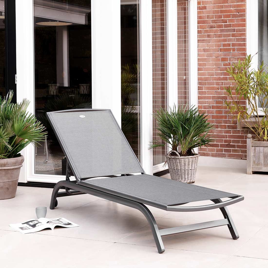 Hartman San Domingo Gartenliege verstellbar Aluminium/Textilene