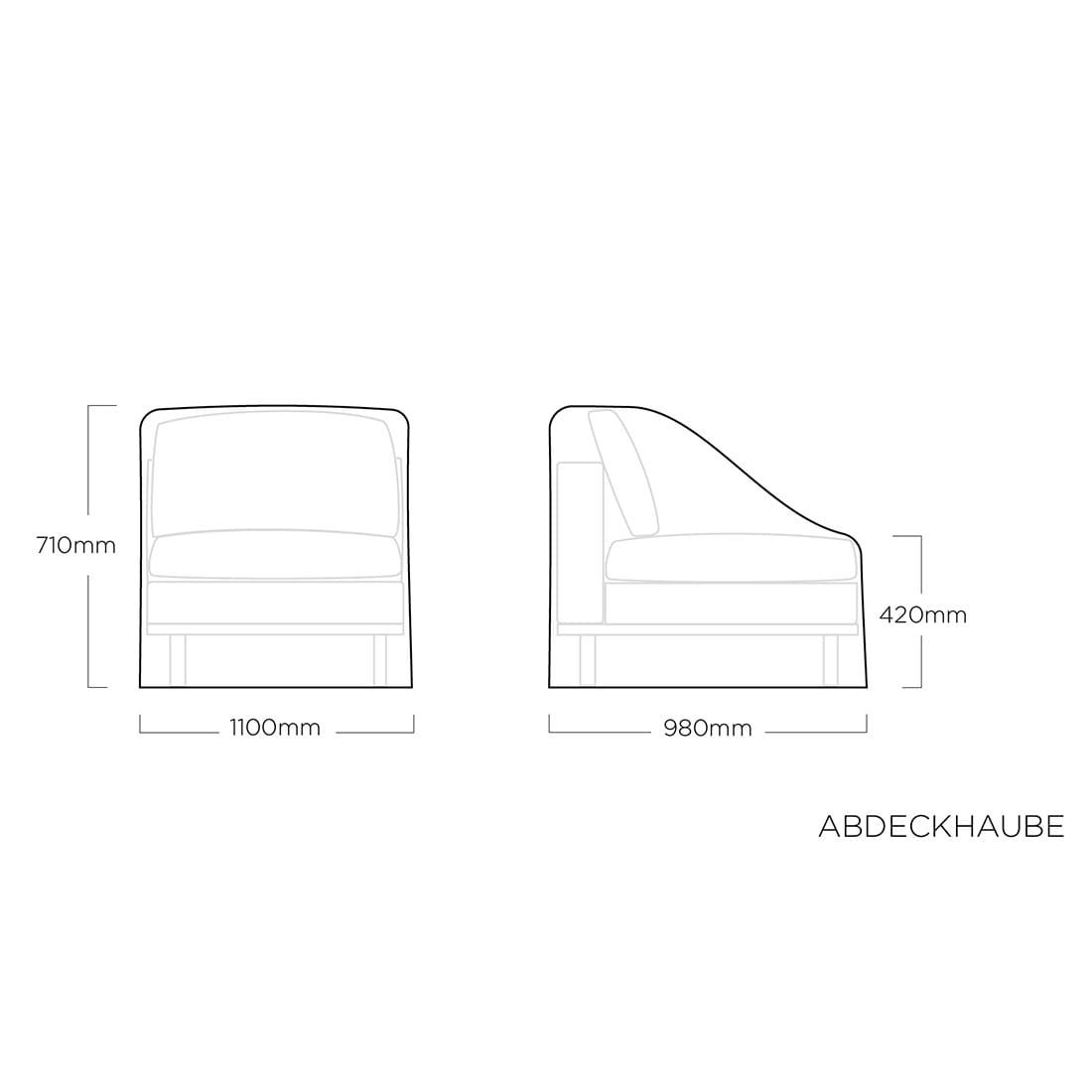 Kettler Abdeckhaube für Royal Sessel 110x98x42/71cm