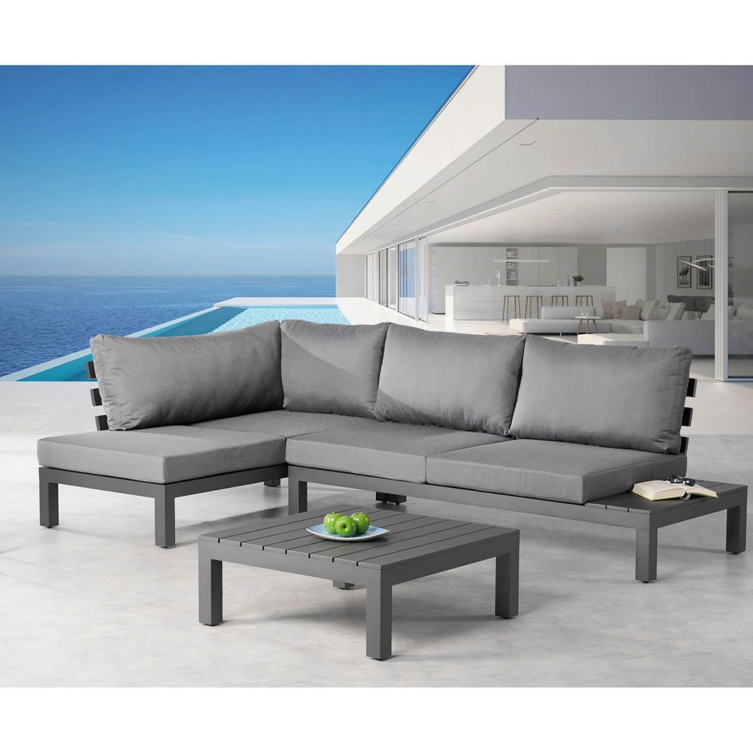 Best Luanda Ecklounge inkl. Loungetisch Aluminium/Sensotex