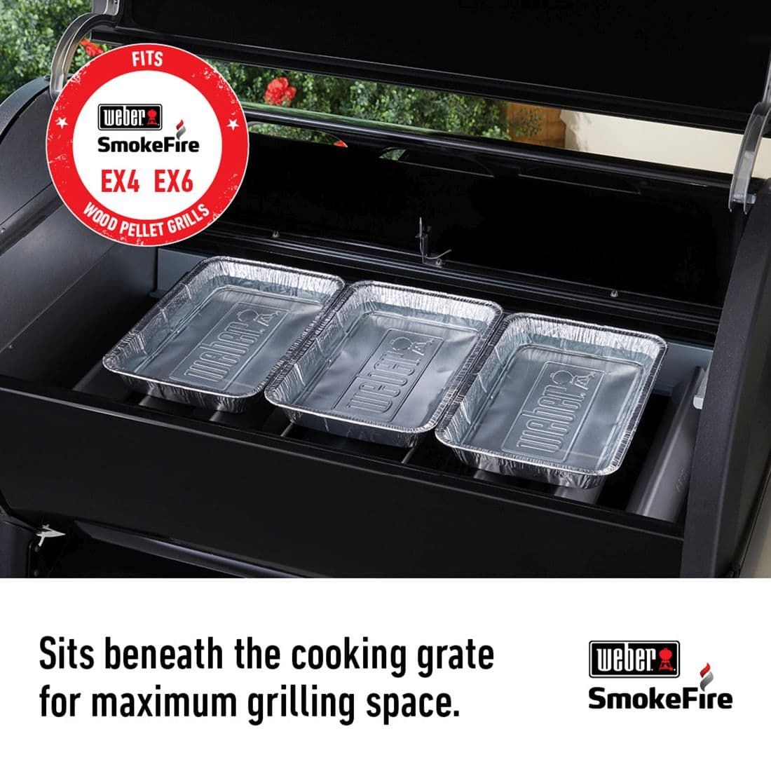 Weber Wet-Smoke-Kit Aluminiumschalen mit Gestell