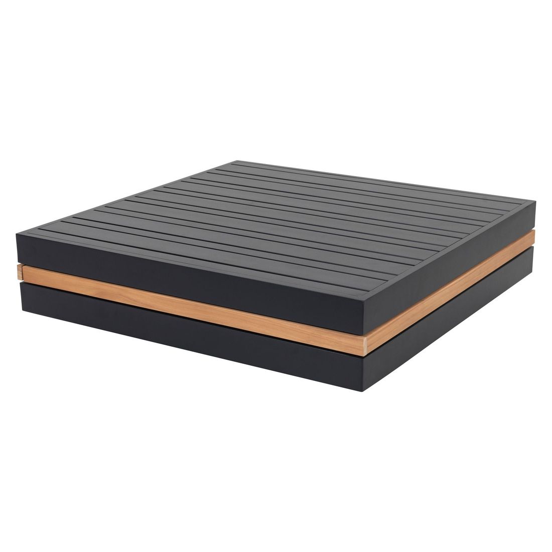 OUTLIV. Triest Ecklounge inkl. Loungetisch Aluminium/Teak/Spunpolyester