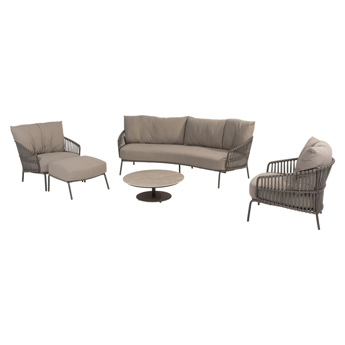 4Seasons Capalbio Loungehocker Edelstahl/Olefin