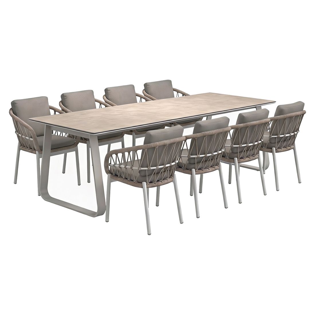 OUTLIV. Dakota Gartenmöbel-Set XL (8 Plätze) Tisch 280x100cm
