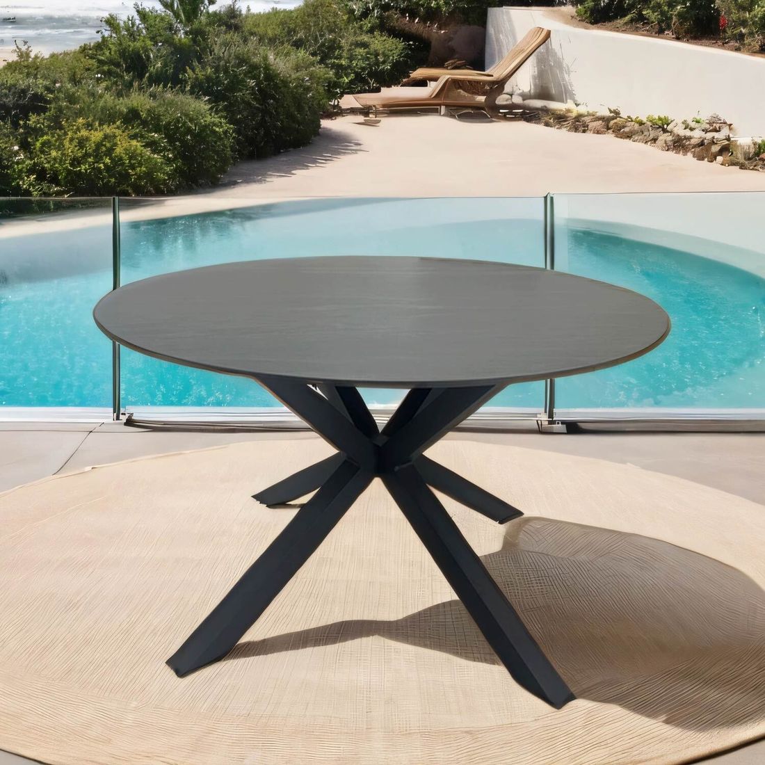 OUTLIV. Winton Gartentisch Ø120cm Aluminium/Sinterstone
