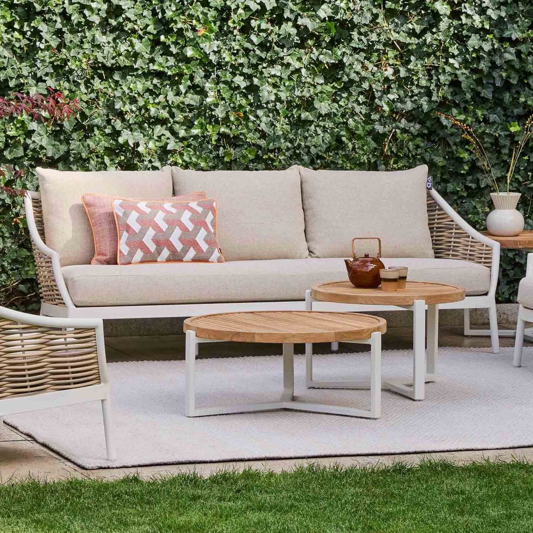 Apple Bee Milou Loungeset inkl. Loungetische Aluminium/Polyrattan/Bee Wett