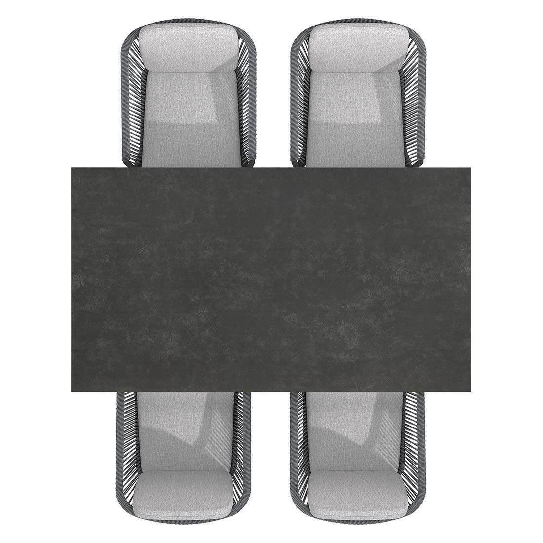OUTLIV. Ohio Gartenmöbel-Set M (4 Plätze) Tisch 160x90cm