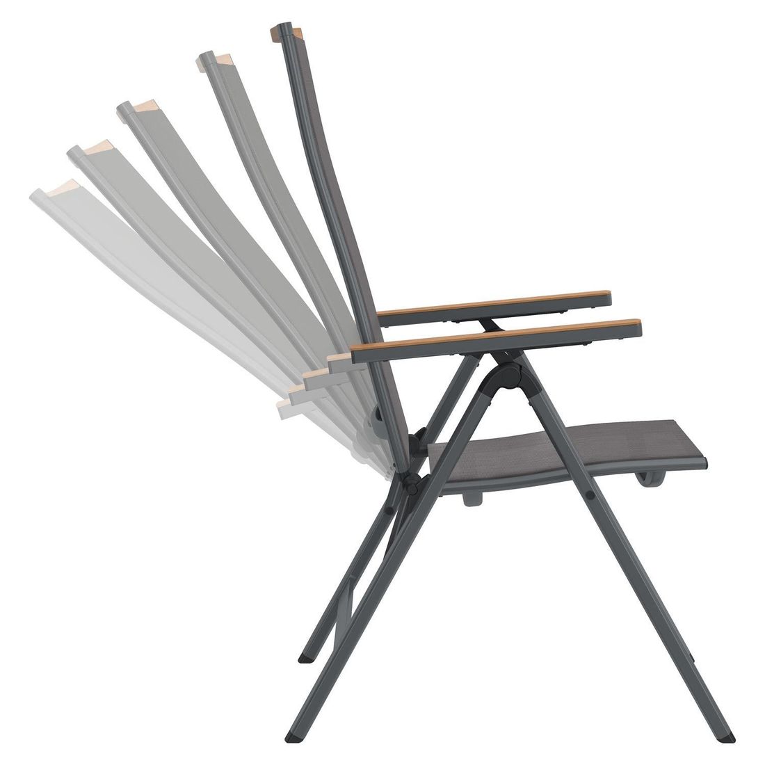 OUTLIV. Jacob Gartenmöbel-Set L verstellbar (6 Plätze) Tisch 200x100cm