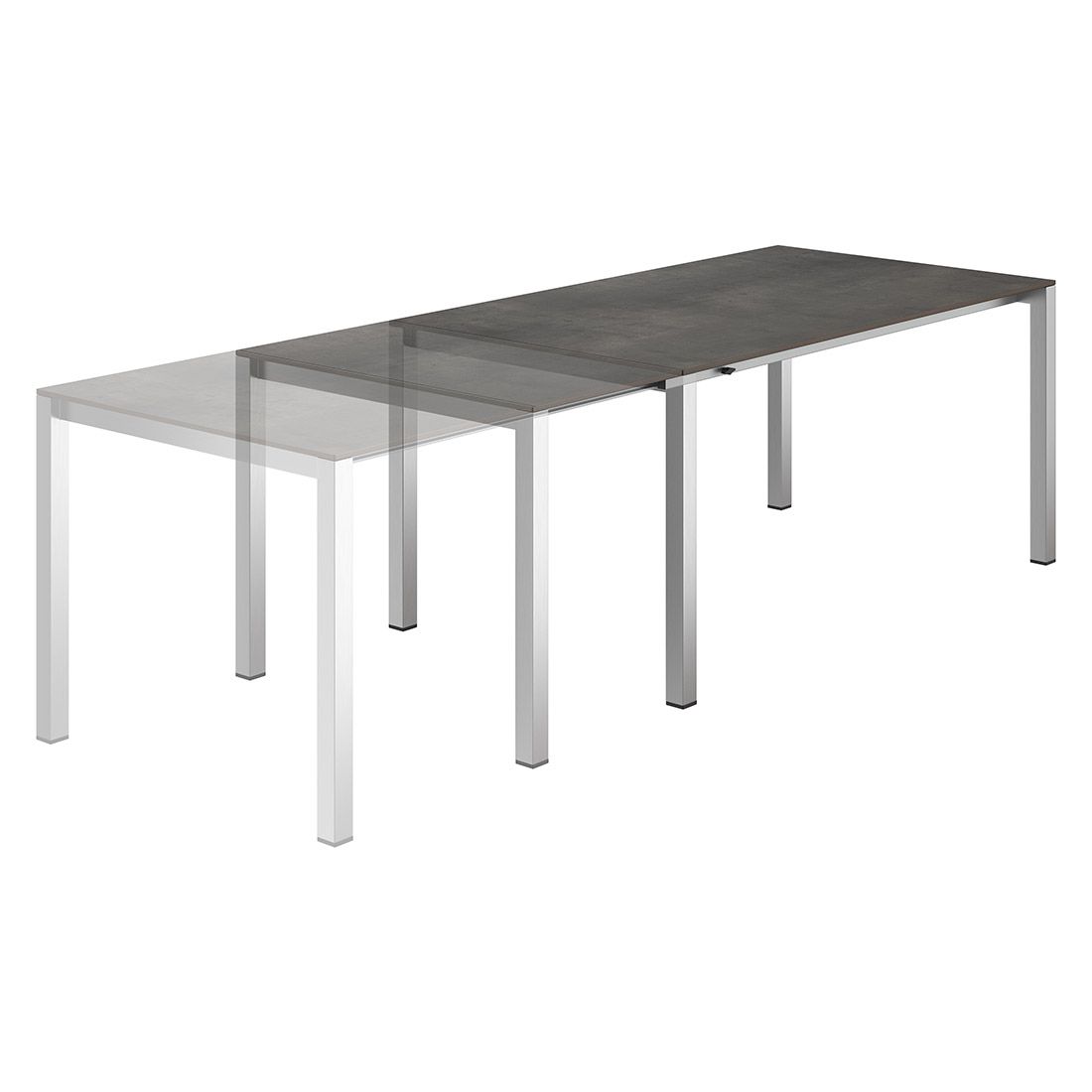 OUTLIV. Ausziehtisch 160/217/267x92cm Edelstahl/HPL