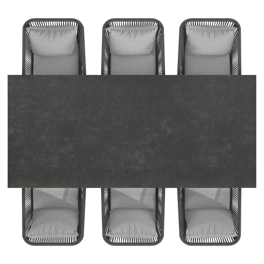 OUTLIV. Alex Gartenmöbel-Set L (6 Plätze) Tisch 220x100cm