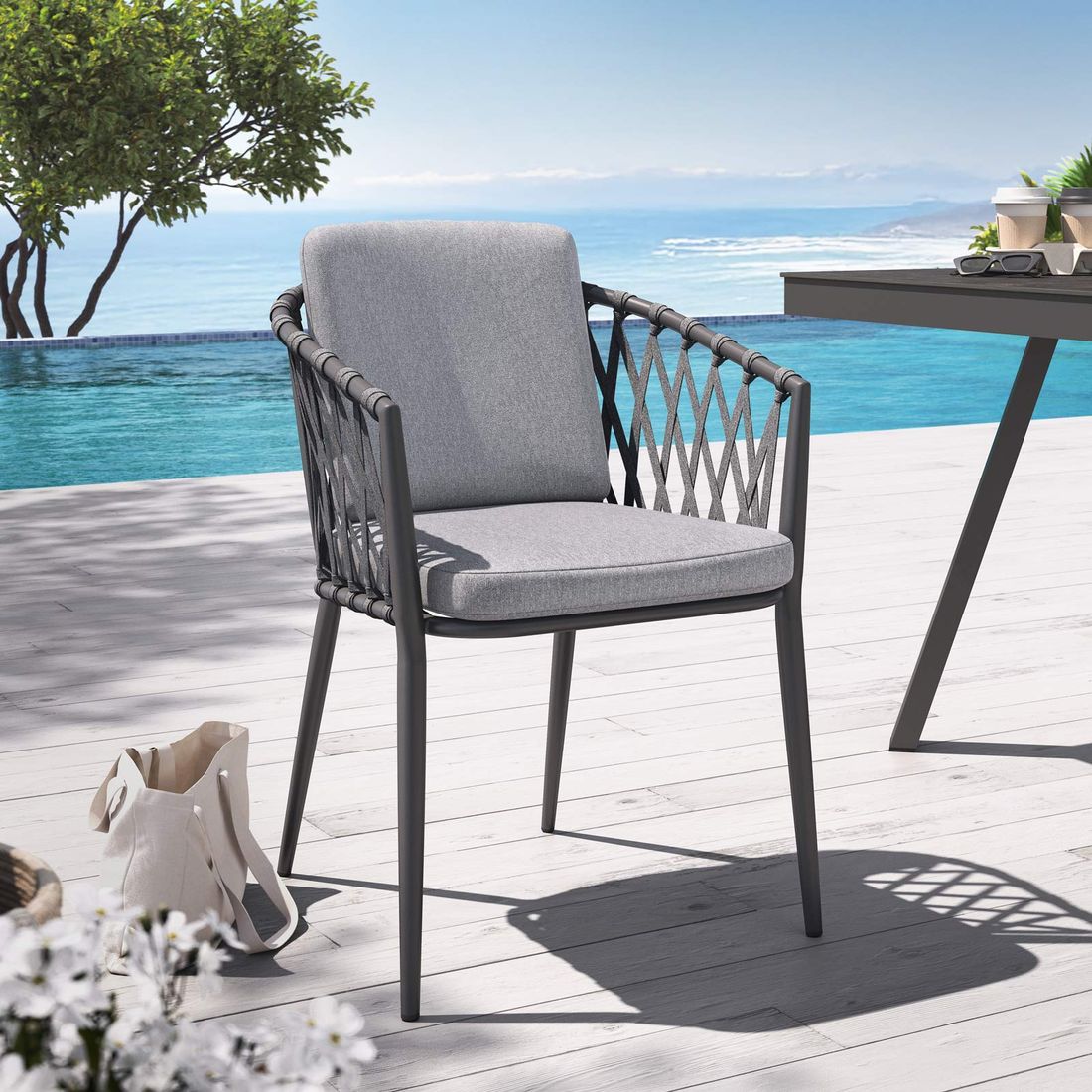 OUTLIV. Cairns Stapelsessel Aluminium/Rope