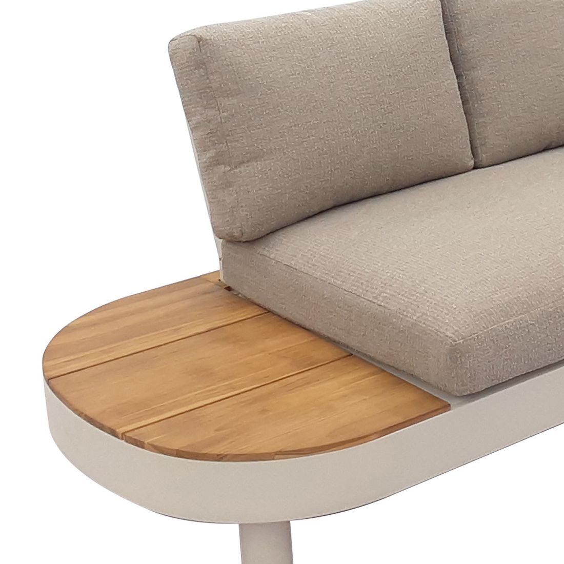 OUTLIV. California Ecklounge inkl. Loungetisch Aluminium/Teak/Olefin