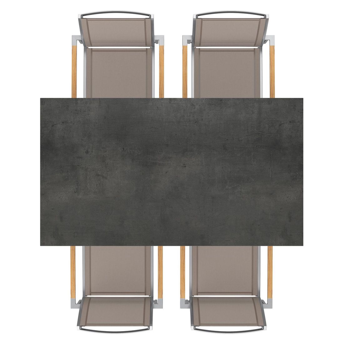 OUTLIV. Oviedo Gartenmöbel-Set M (4 Plätze) Tisch 160x90cm