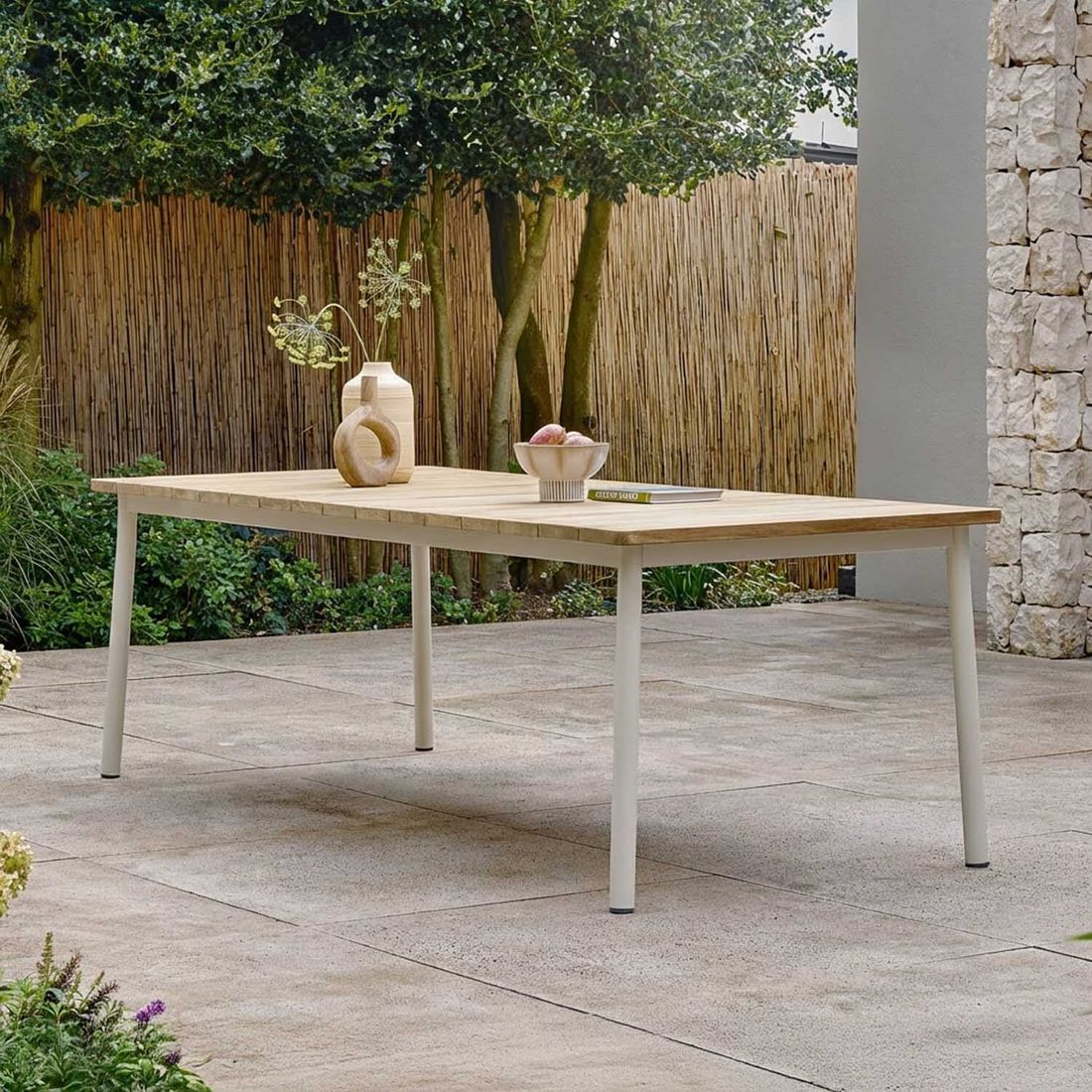 Apple Bee Milou Gartentisch 240x100cm Aluminium/Teak