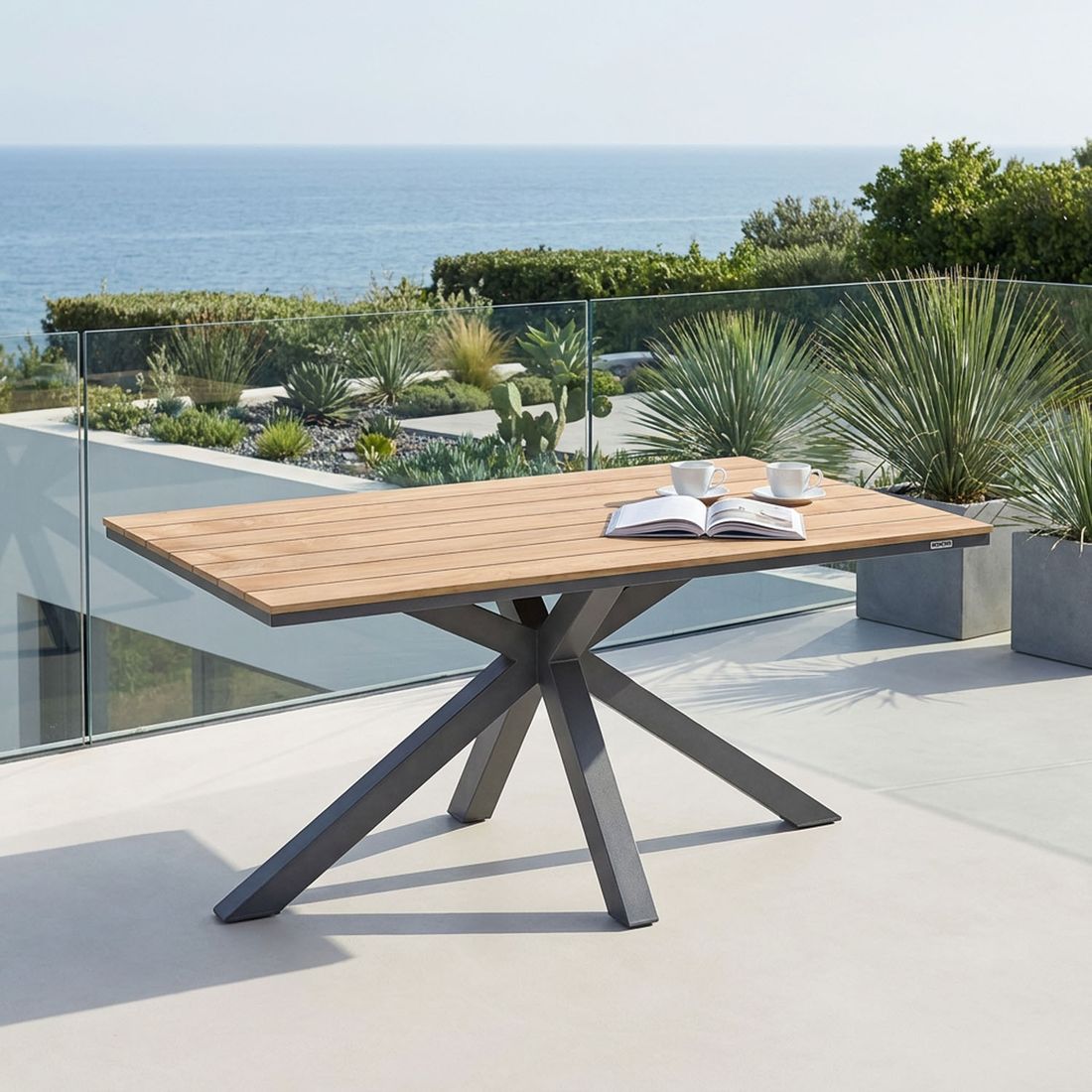 Kettler Cubic Gartentisch Aluminium/Teak