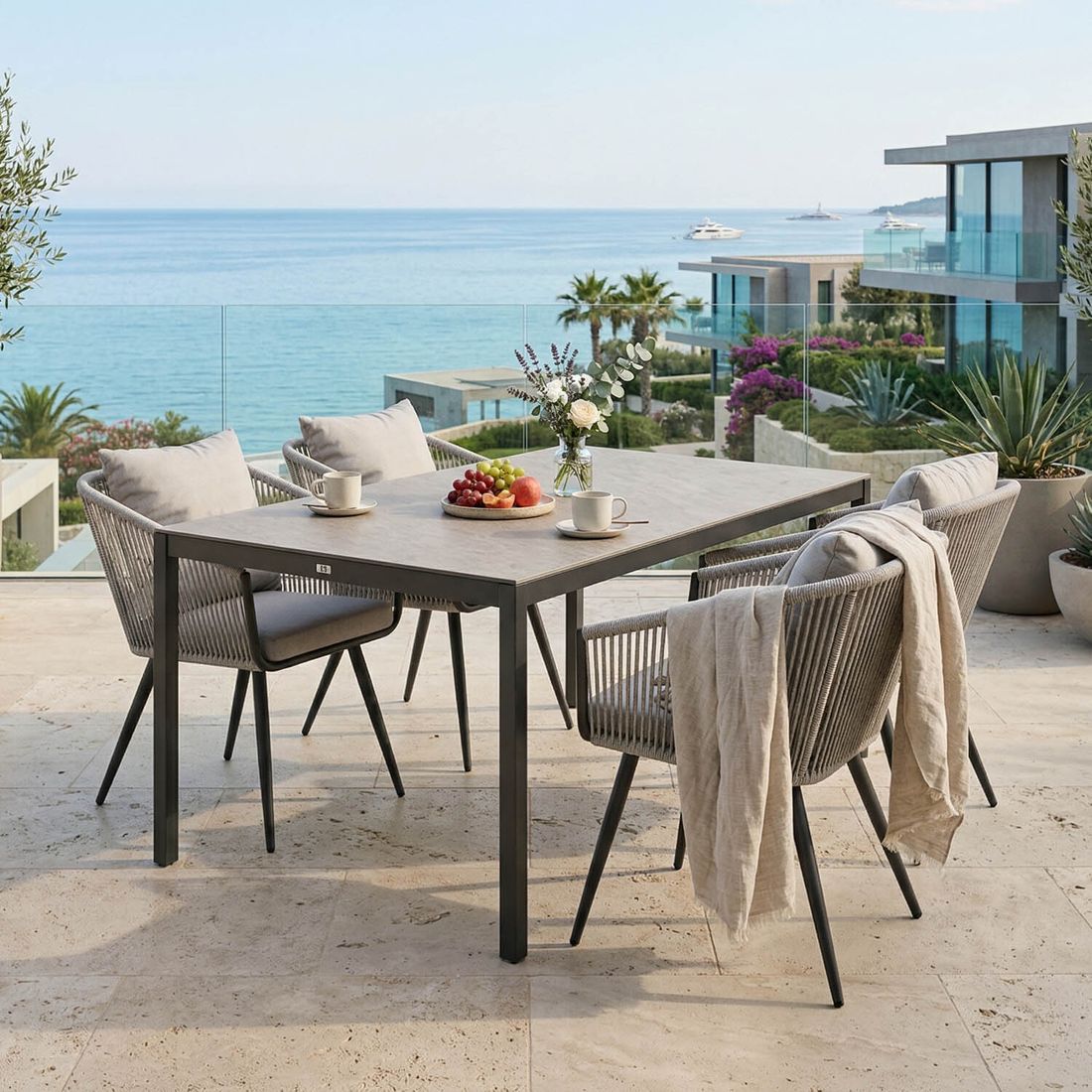 OUTLIV. Alex Gartenmöbel-Set Aluminium/Dekton