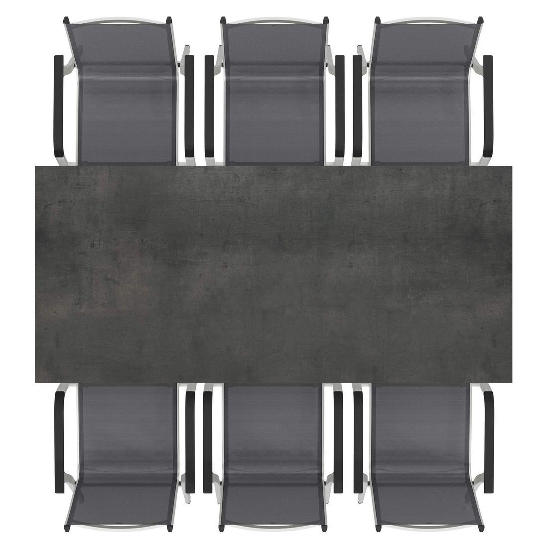 Kettler Basic Plus Gartenmöbel-Set L (6 Plätze) mit OUTLIV. Tisch 220x100cm
