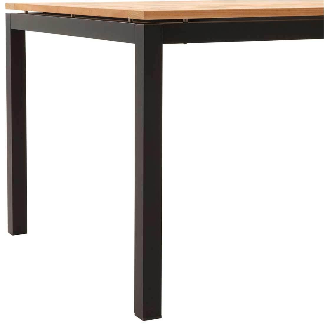 Stern Gartentisch 160x90cm Aluminium/Teak