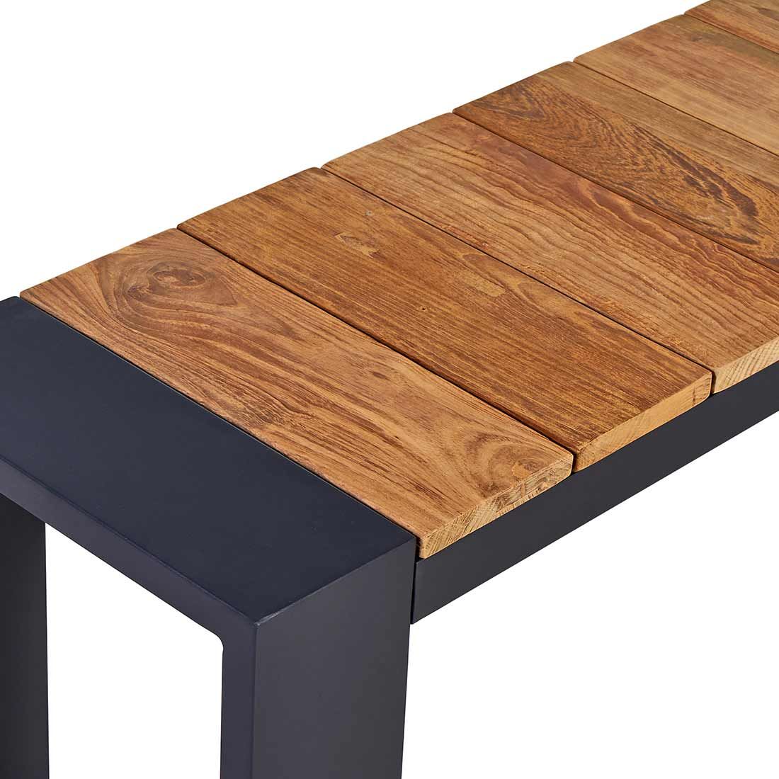 OUTLIV. Konis Gartenbank Aluminium/Teak recycelt