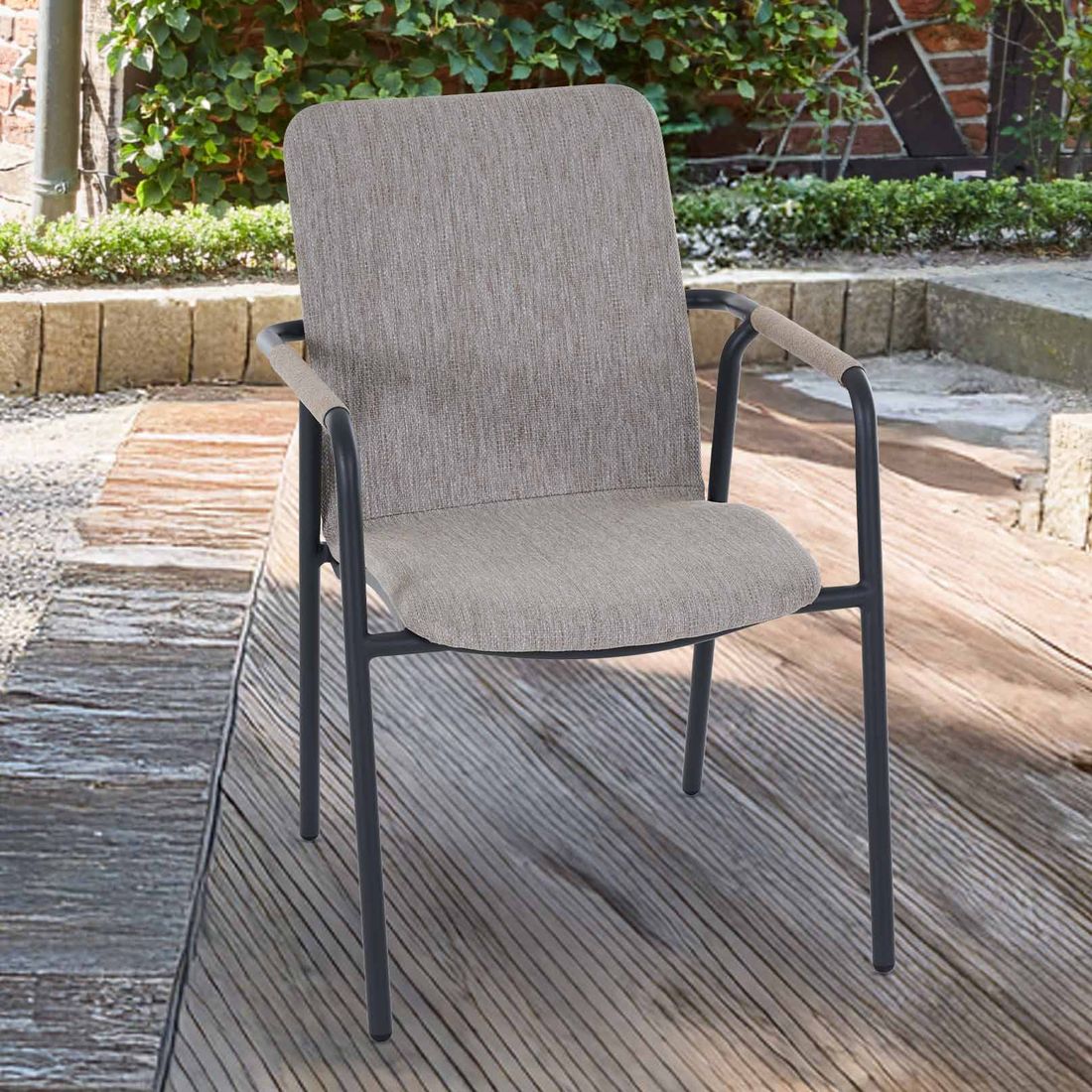 Siena Garden Repton Stapelsessel Aluminium/Texfabric