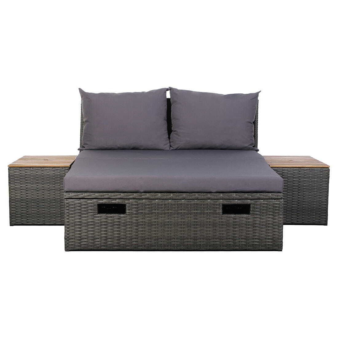 OUTLIV. Multifunktionales Daybed Aluminium/Polyrattan