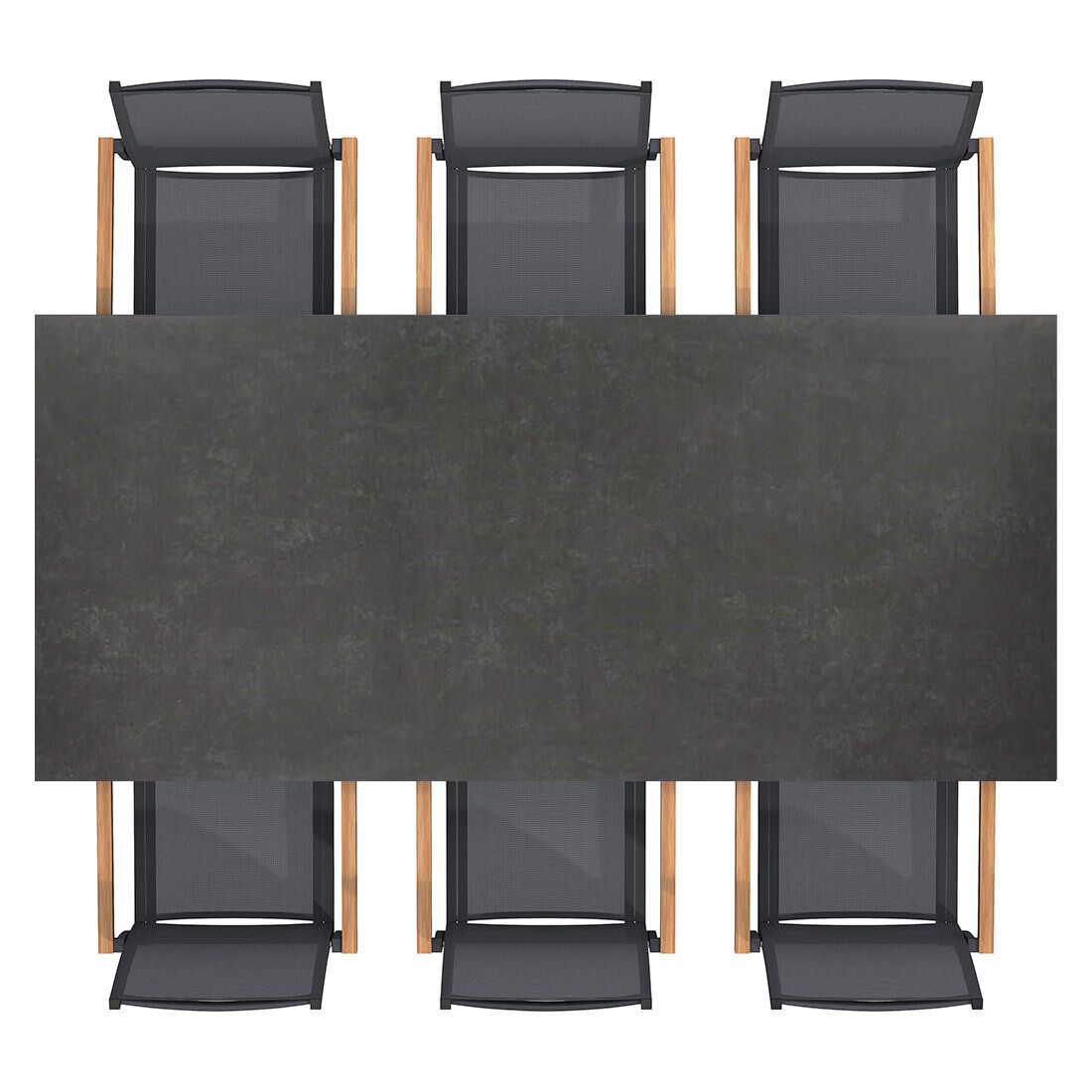 Kettler Tampa Gartenmöbel-Set L (6 Plätze) mit OUTLIV. Tisch 220x100cm
