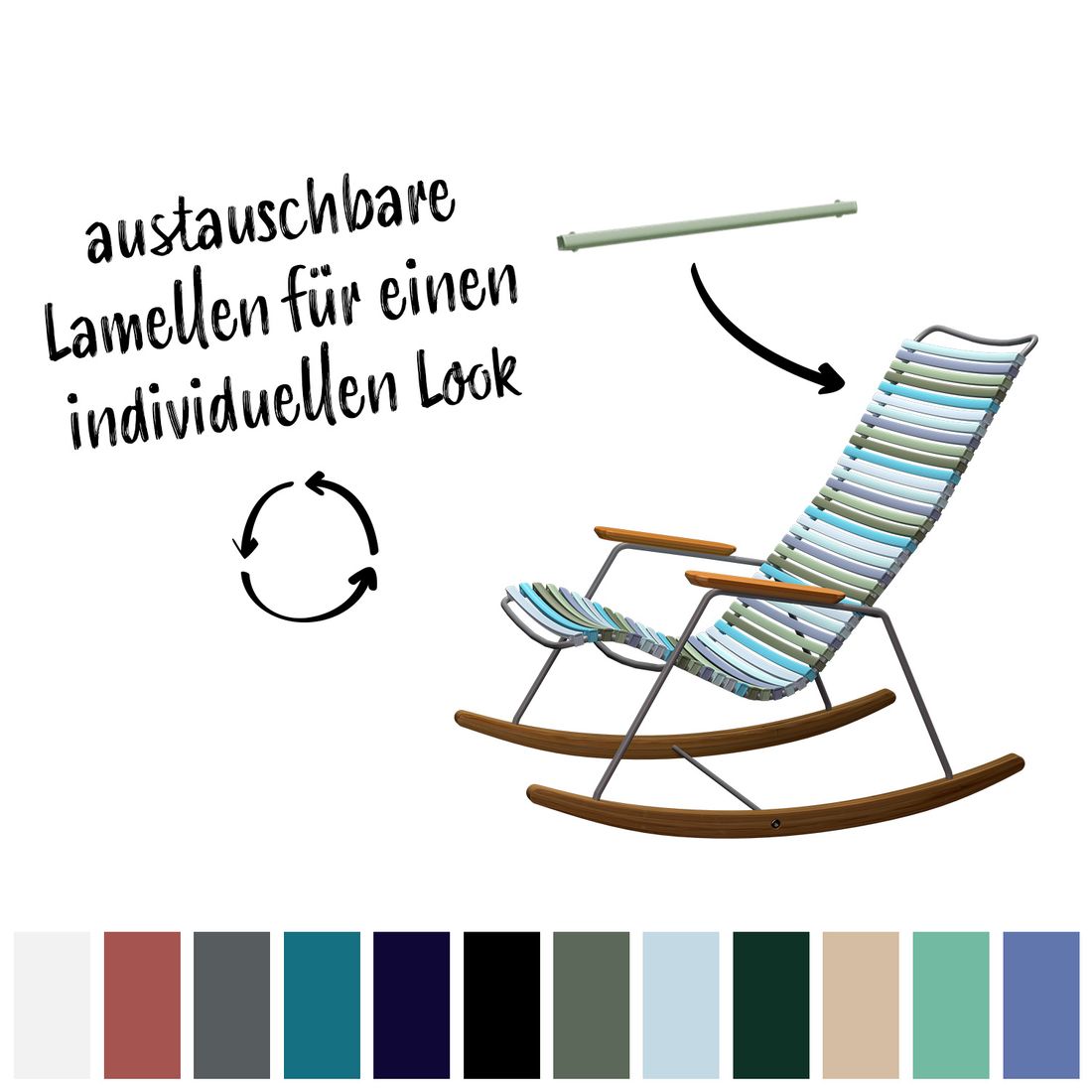 HOUE Click Schaukelsessel Stahl/Kunststoff