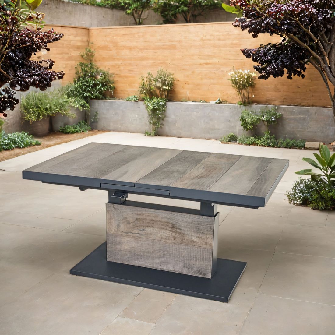 Siena Garden Talina Ausziehtisch 140/180x90cm Aluminium/Keramikfliese