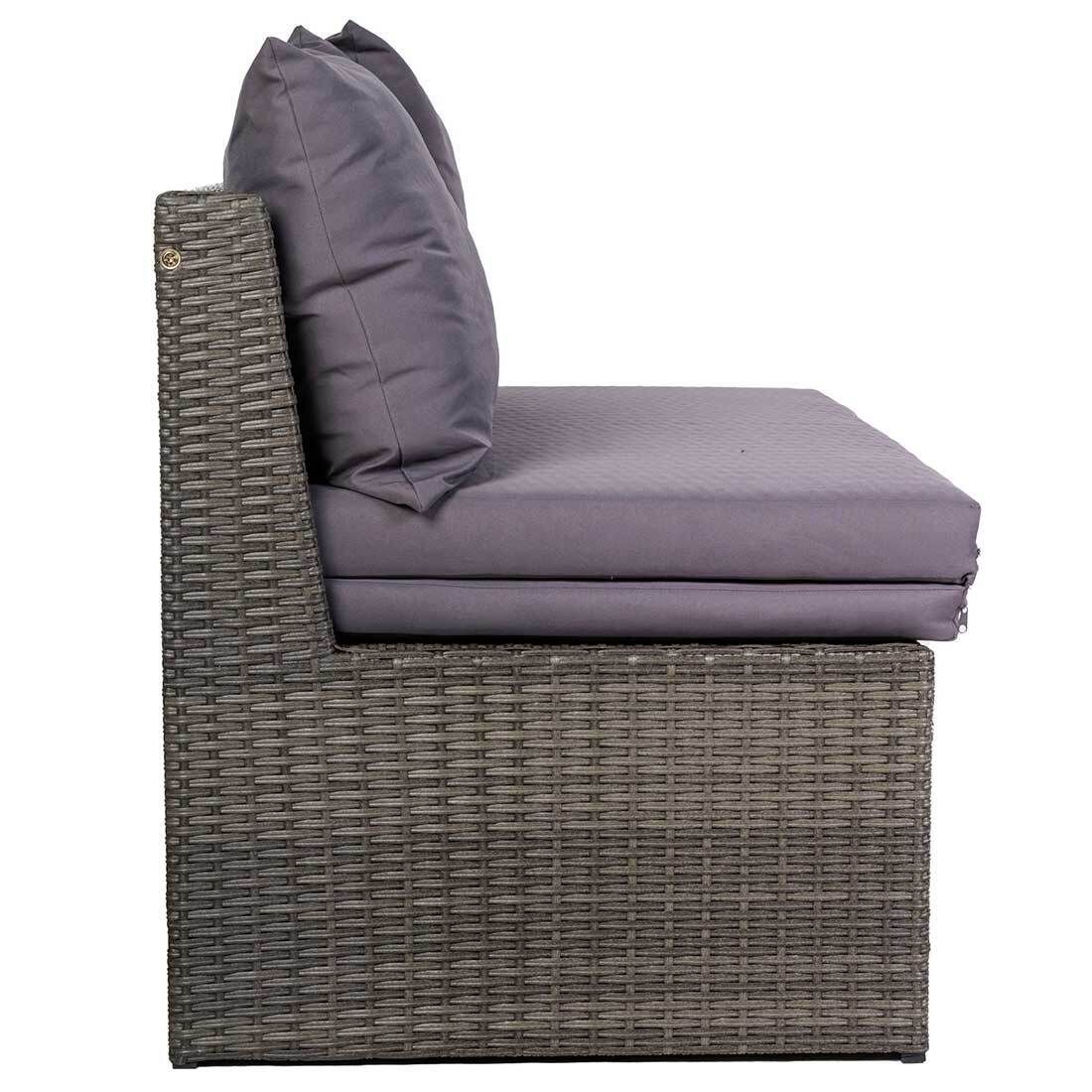 OUTLIV. Multifunktionales Daybed Aluminium/Polyrattan