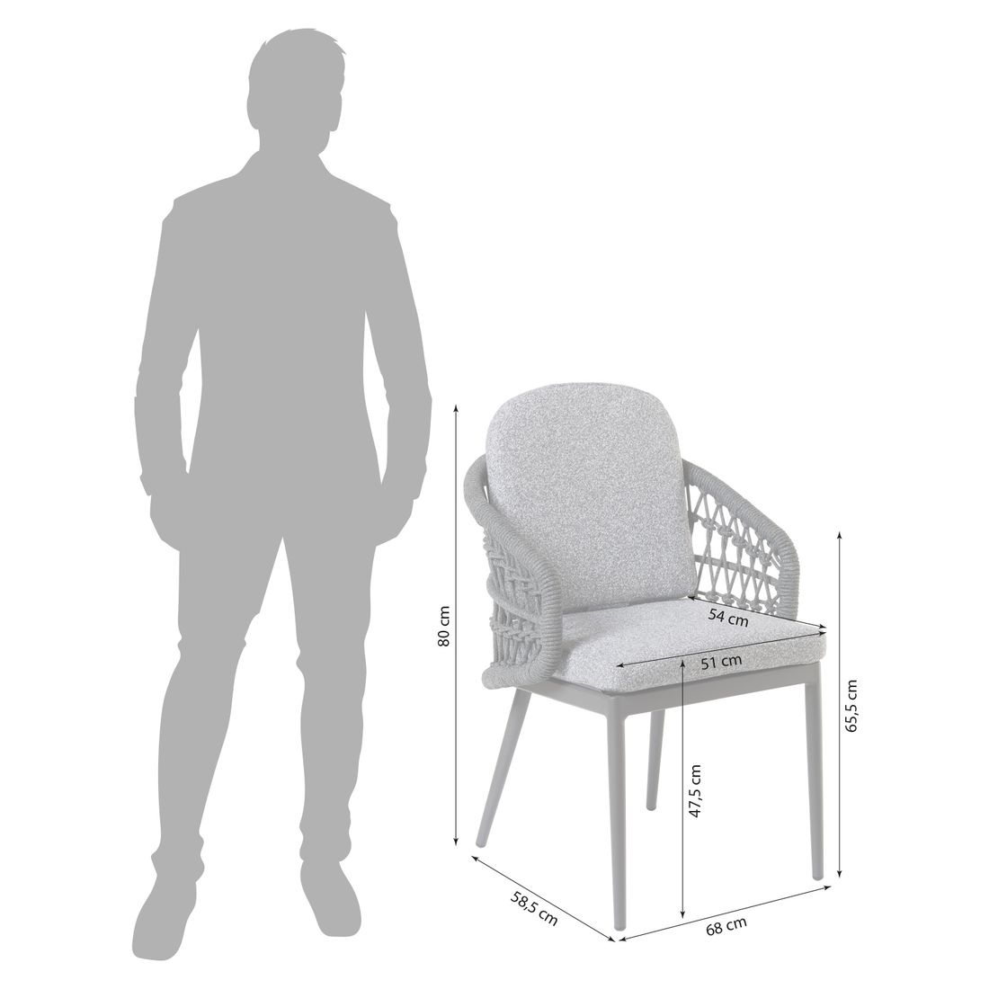 Interliving 7012 Gartensessel Aluminium mit Sitz- und Rückenkissen