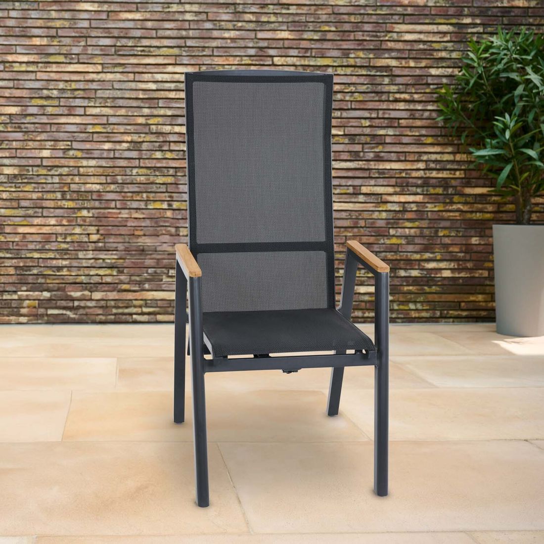 Siena Garden Bologna Stapelsessel verstellbar Aluminium/Ranotex