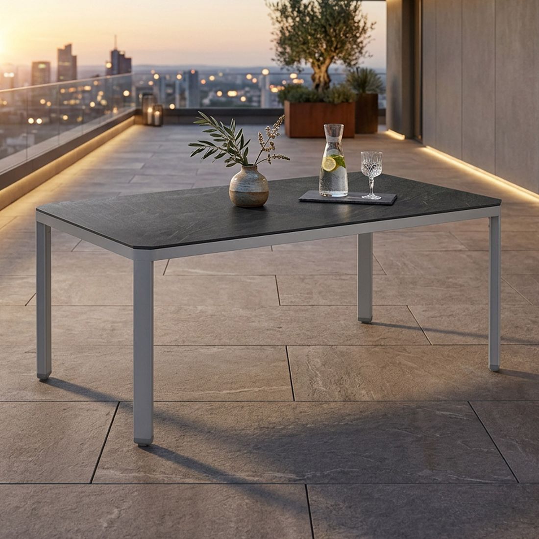 Kettler Latitude Gartentisch 160x95cm Aluminium/HPL