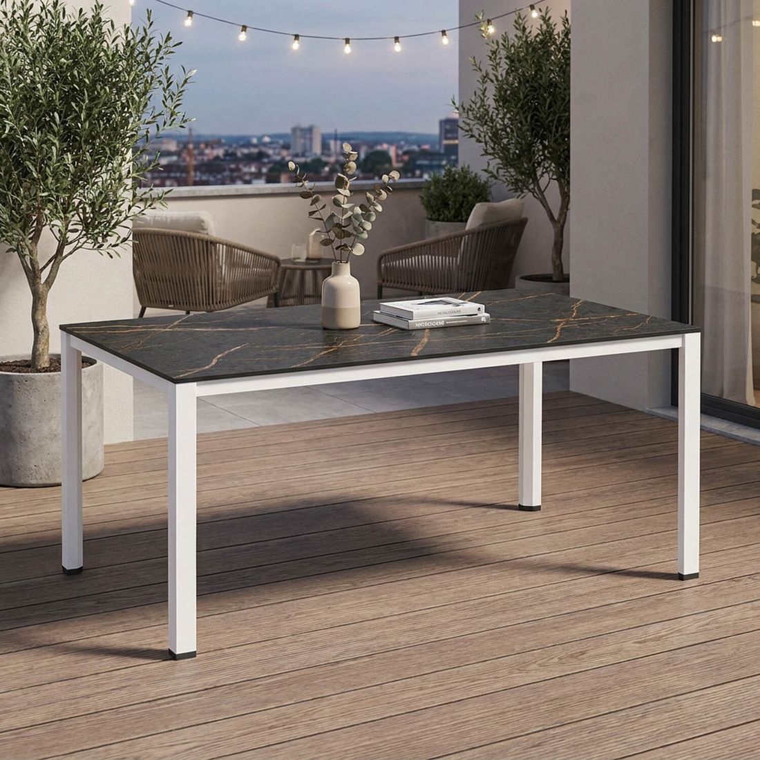 Kettler Cubic Gartentisch 160x95cm Aluminium/Dekton
