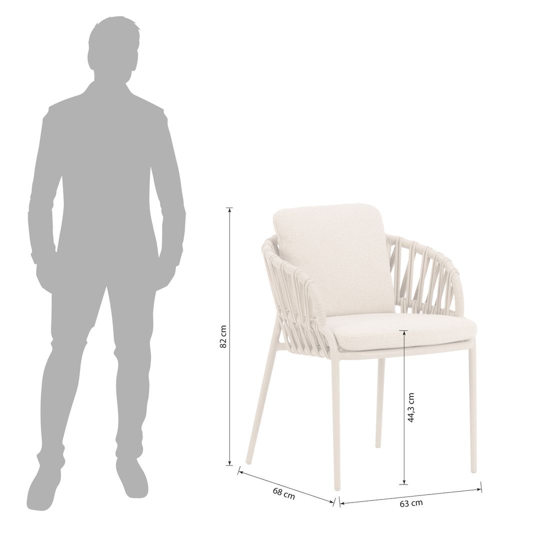 Zebra Ares Gartensessel Aluminium mit Sitz- und Rückenkissen