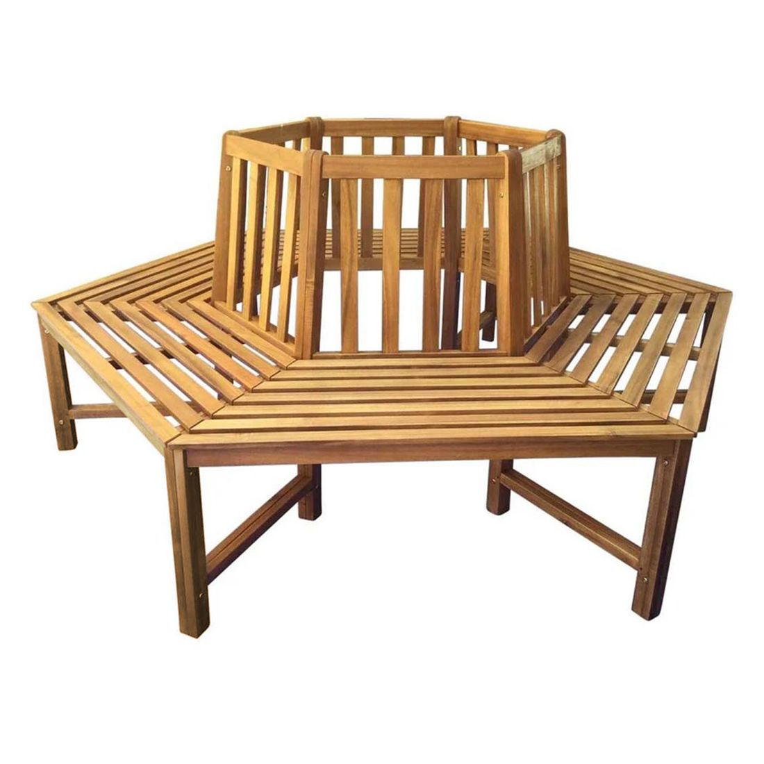 OUTLIV. Baumbank 6-Eckig 199cm Akazie
