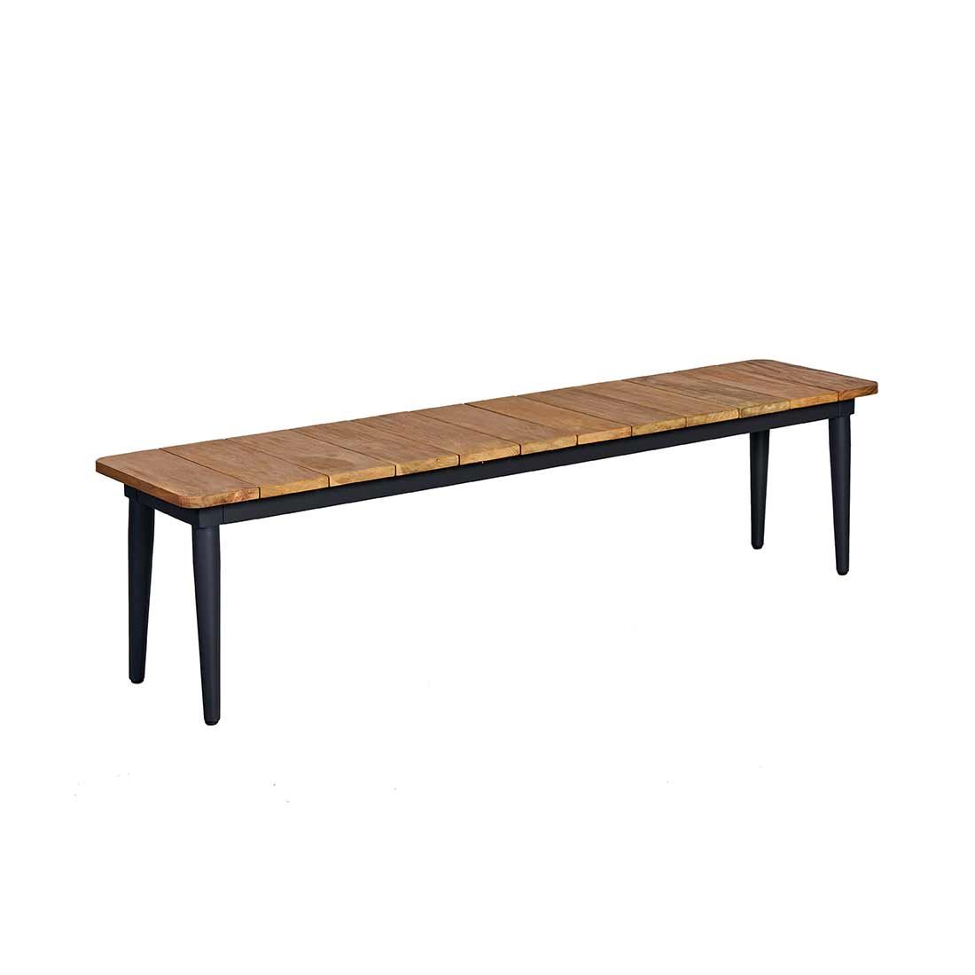 OUTLIV. Clark Gartenbank Aluminium/Teak