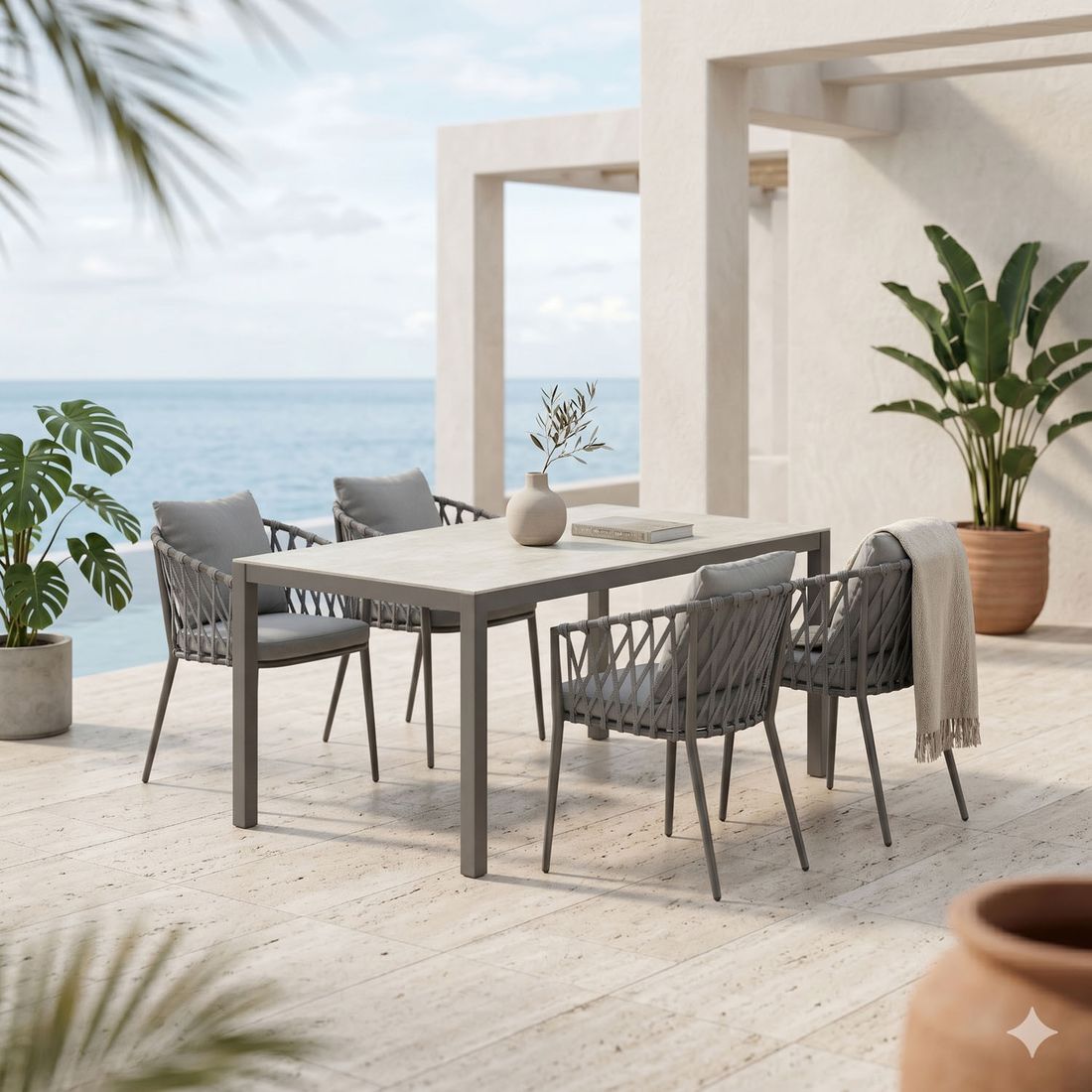 LC Garden Sunrepo Gartenmöbel-Set mit OUTLIV. Tisch
