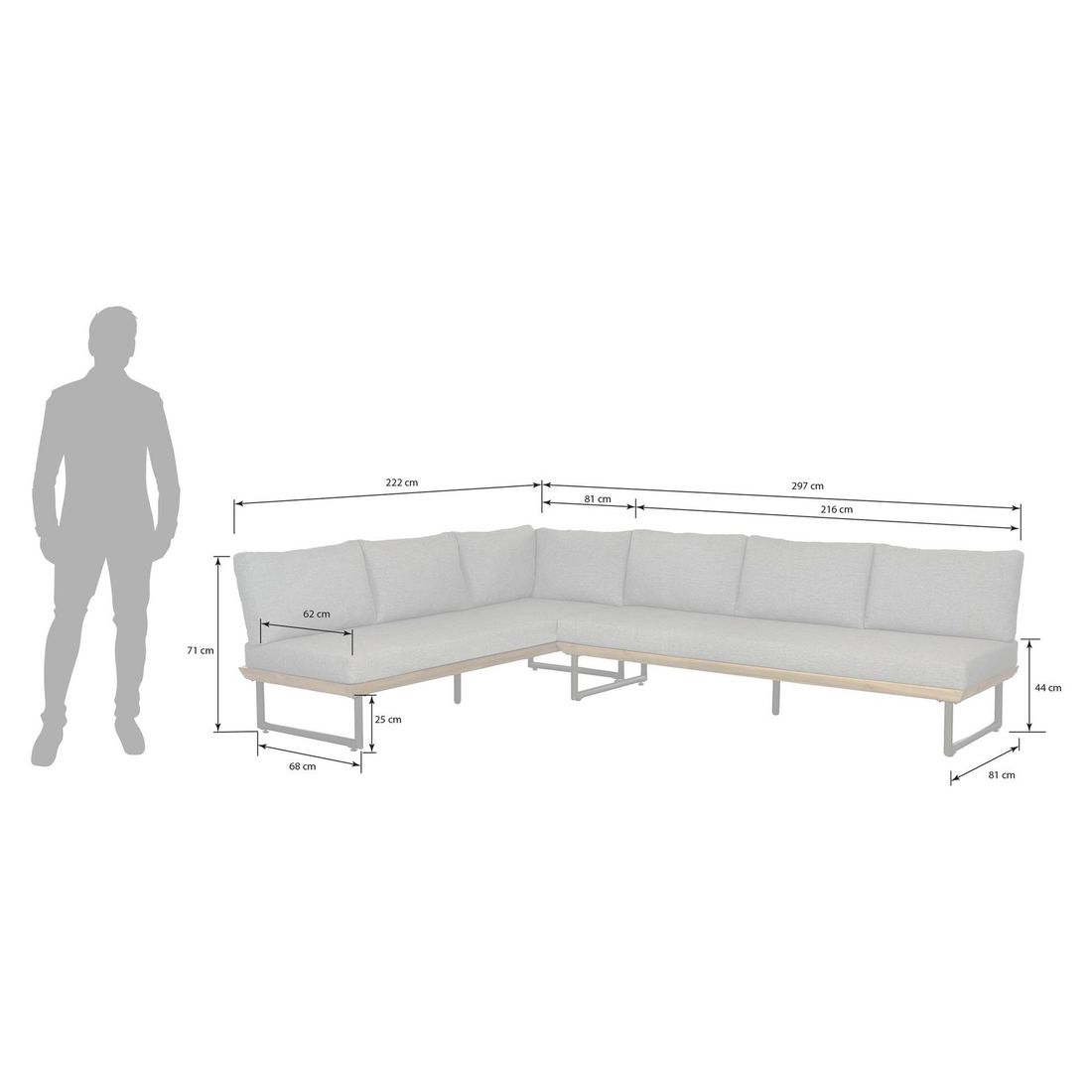 OUTLIV. Alkas Dininglounge Teak/Sunproof