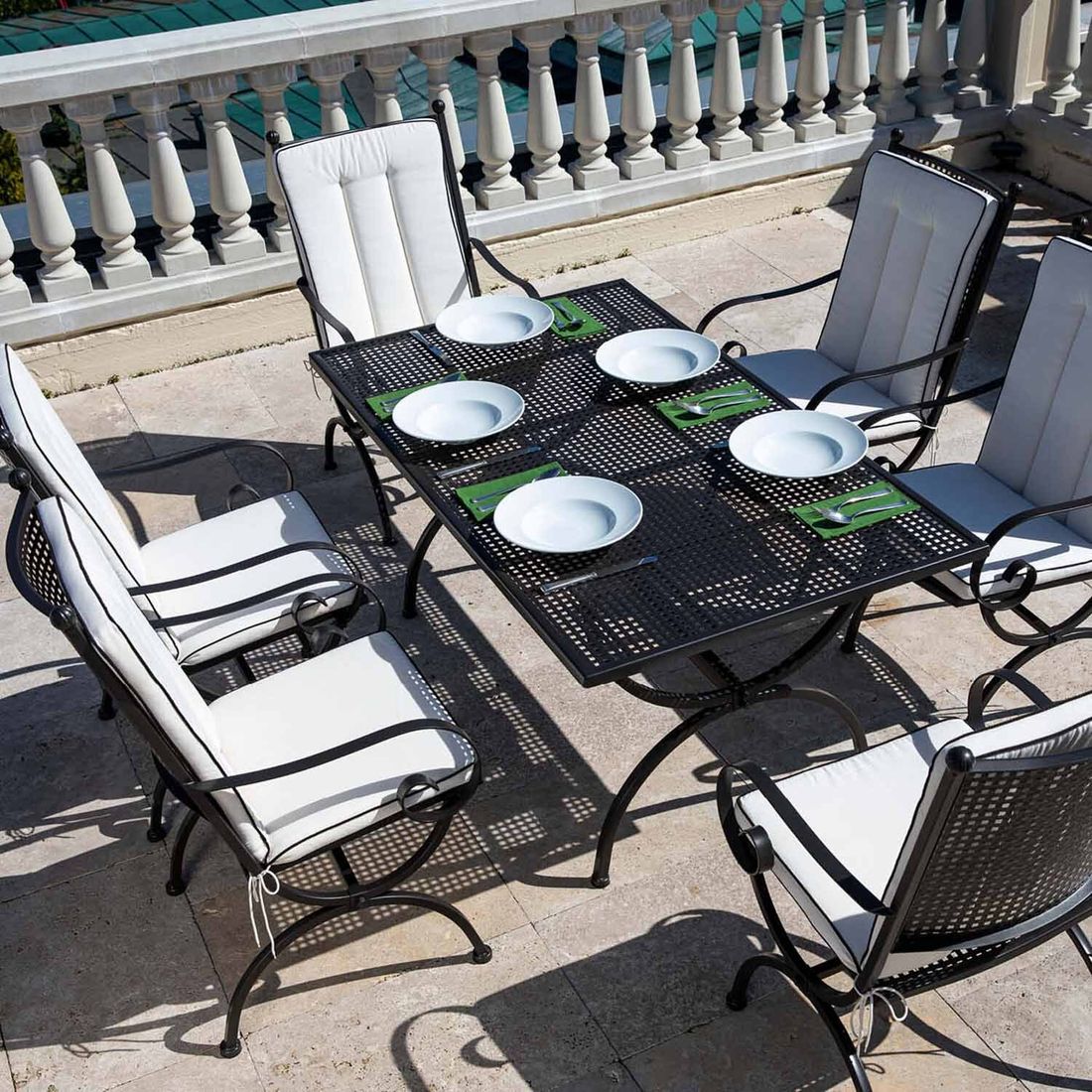 MBM Romeo Elegance Gartenmöbel-Set M (4 Plätze) Tisch 160x90cm