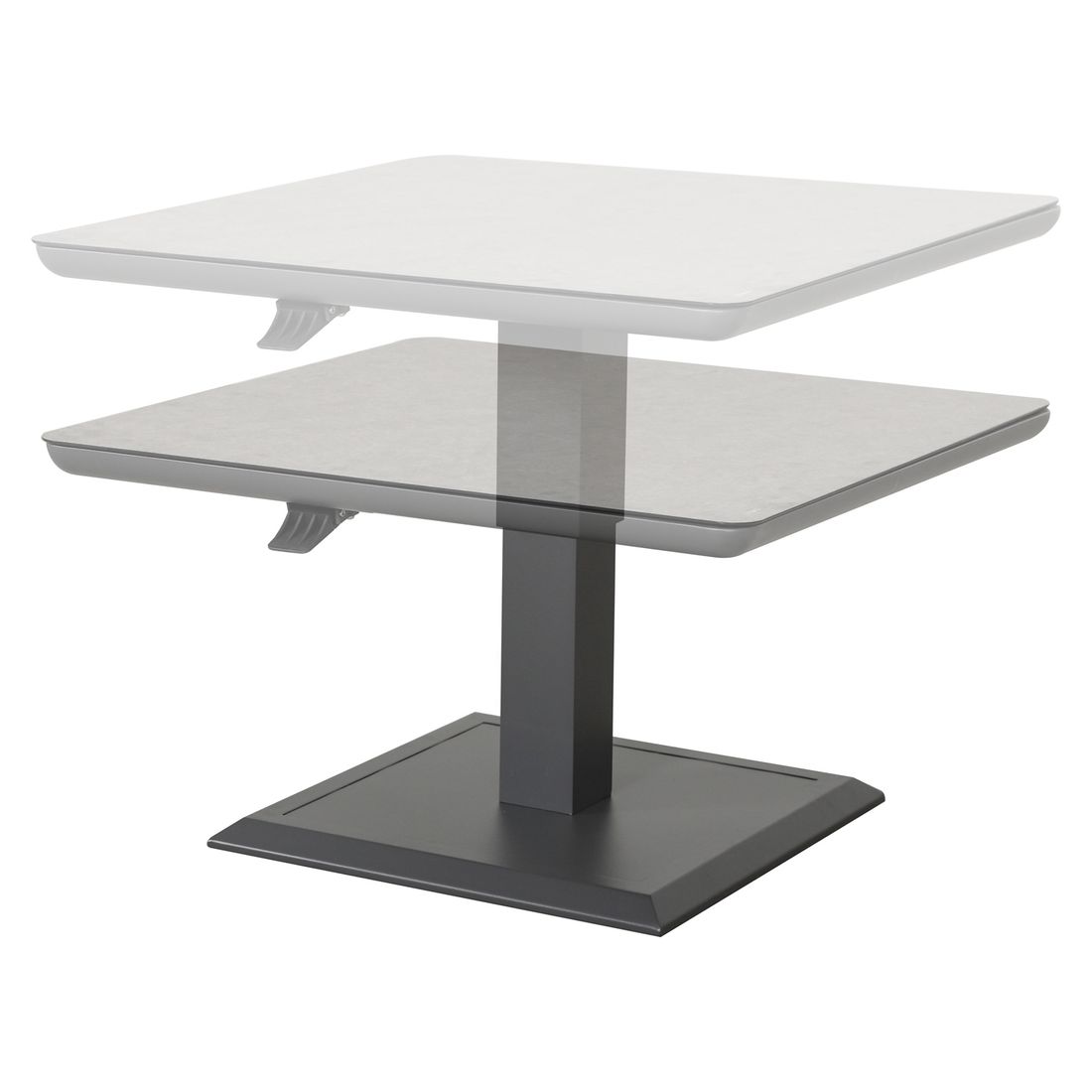 OUTLIV. Allround Lifttisch 90x90cm Aluminium/Glaskeramik