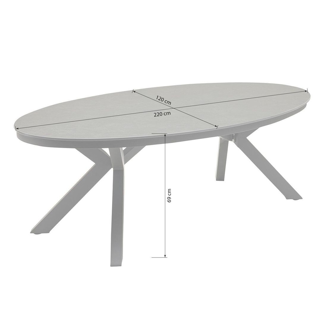 LC Garden Terano Gartenmöbel-Set Low Dining M (4 Plätze) Tisch 220x120cm